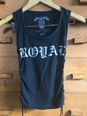 Royal Underground Black Tank Top, 'Royal Vixen' Graphic